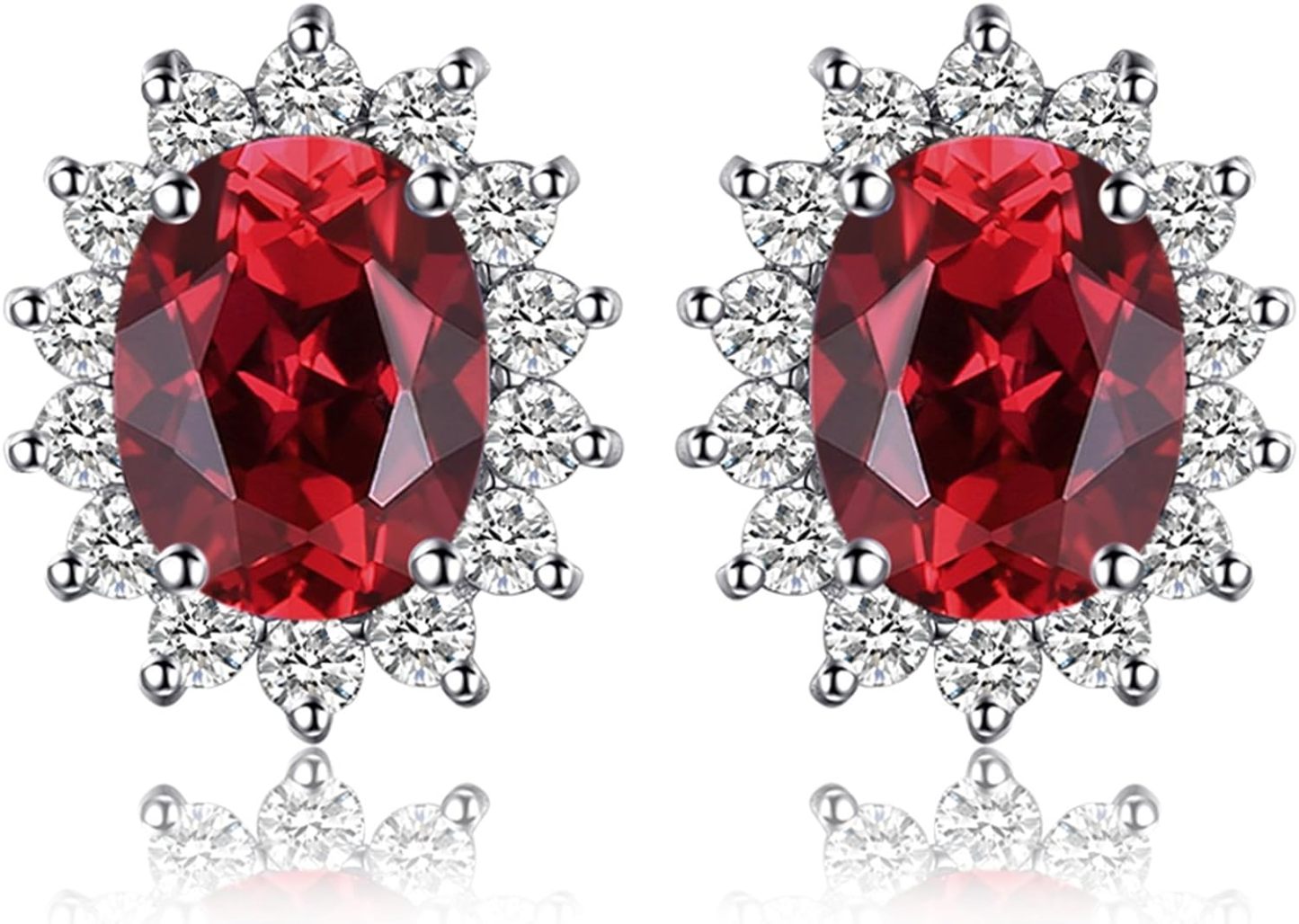 Vintage Moissanite Emerald Ruby Stud Earrings 14k Gold Plated 925 Sterling Silver Earrings | Mix Mix Style [Hot Seller]-Mix MIx Style