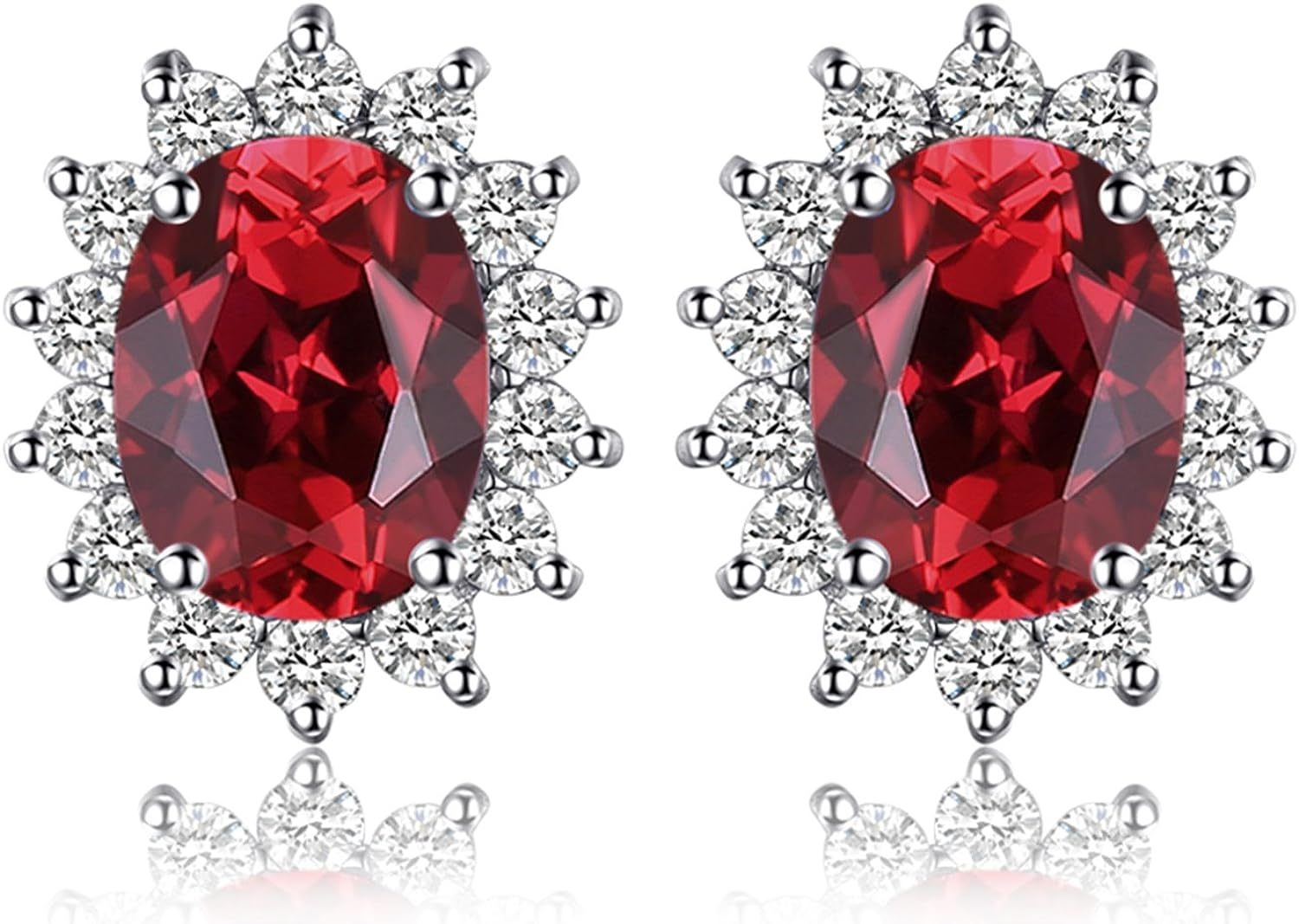 Vintage Moissanite Emerald Ruby Stud Earrings 14k Gold Plated 925 Sterling Silver Earrings | Mix Mix Style [Hot Seller]-Mix MIx Style