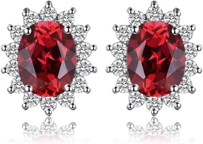 Vintage Moissanite Emerald Ruby Stud Earrings 14k Gold Plated 925 Sterling Silver Earrings | Mix Mix Style [Hot Seller]-Mix MIx Style
