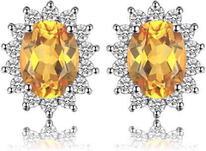 Vintage Moissanite Emerald Ruby Stud Earrings 14k Gold Plated 925 Sterling Silver Earrings | Mix Mix Style [Hot Seller]-Mix MIx Style