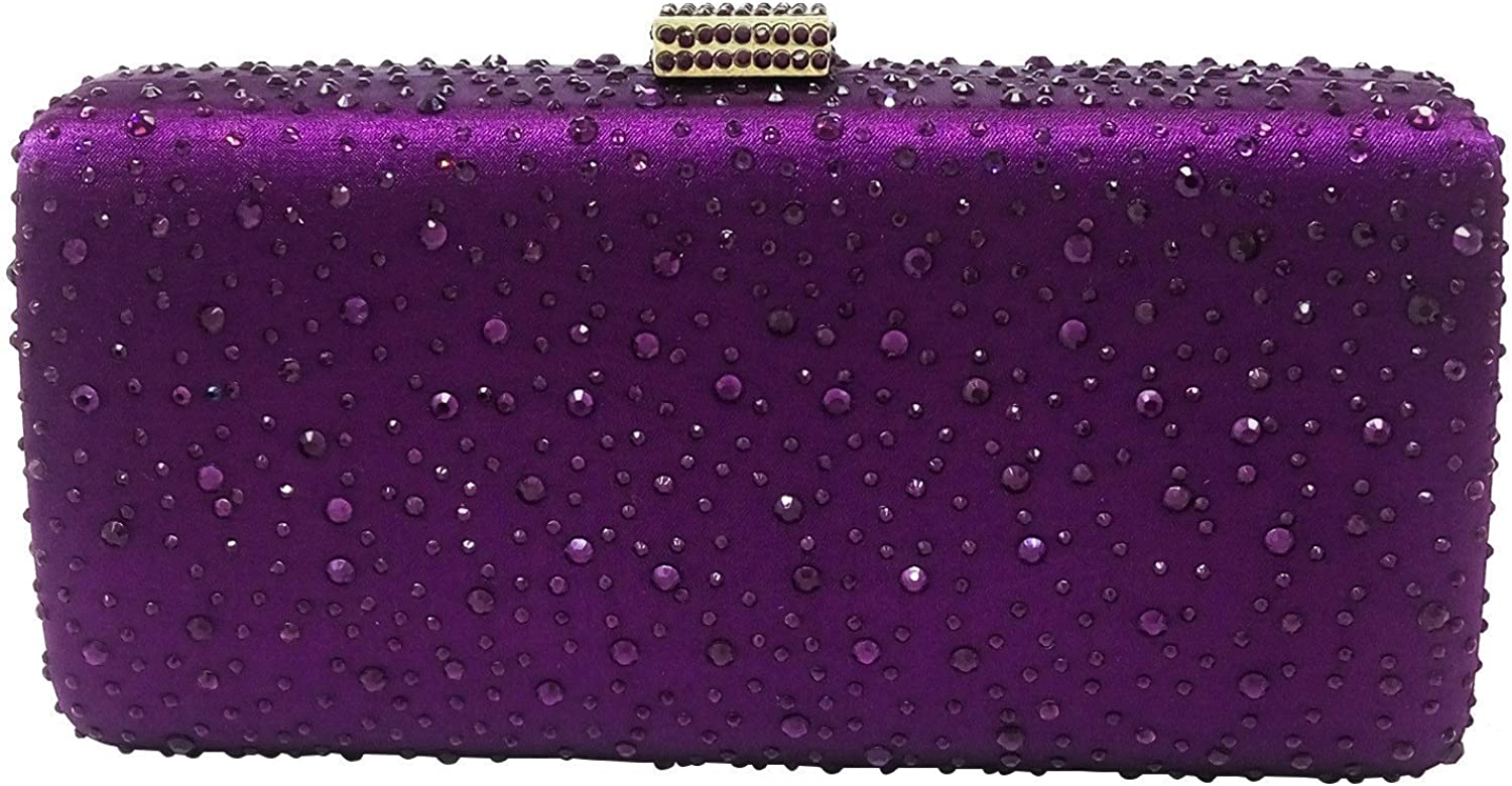 Elegant Women Crystal Clutch Evening Bags Wedding Cocktail Box Handbag Purse | Mix Mix Style [Hot Seller]-Mix MIx Style