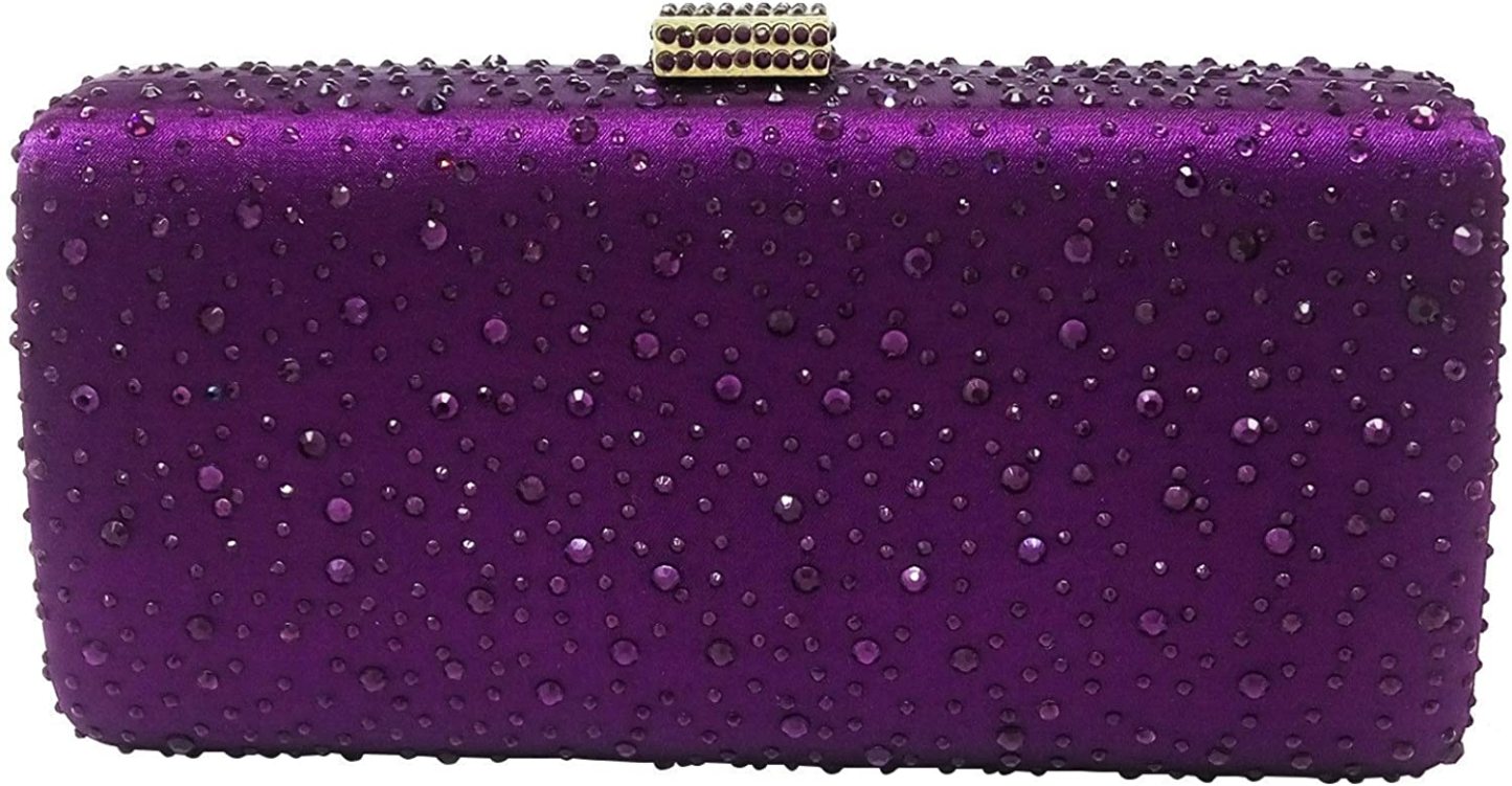 Elegant Women Crystal Clutch Evening Bags Wedding Cocktail Box Handbag Purse | Mix Mix Style [Hot Seller]-Mix MIx Style