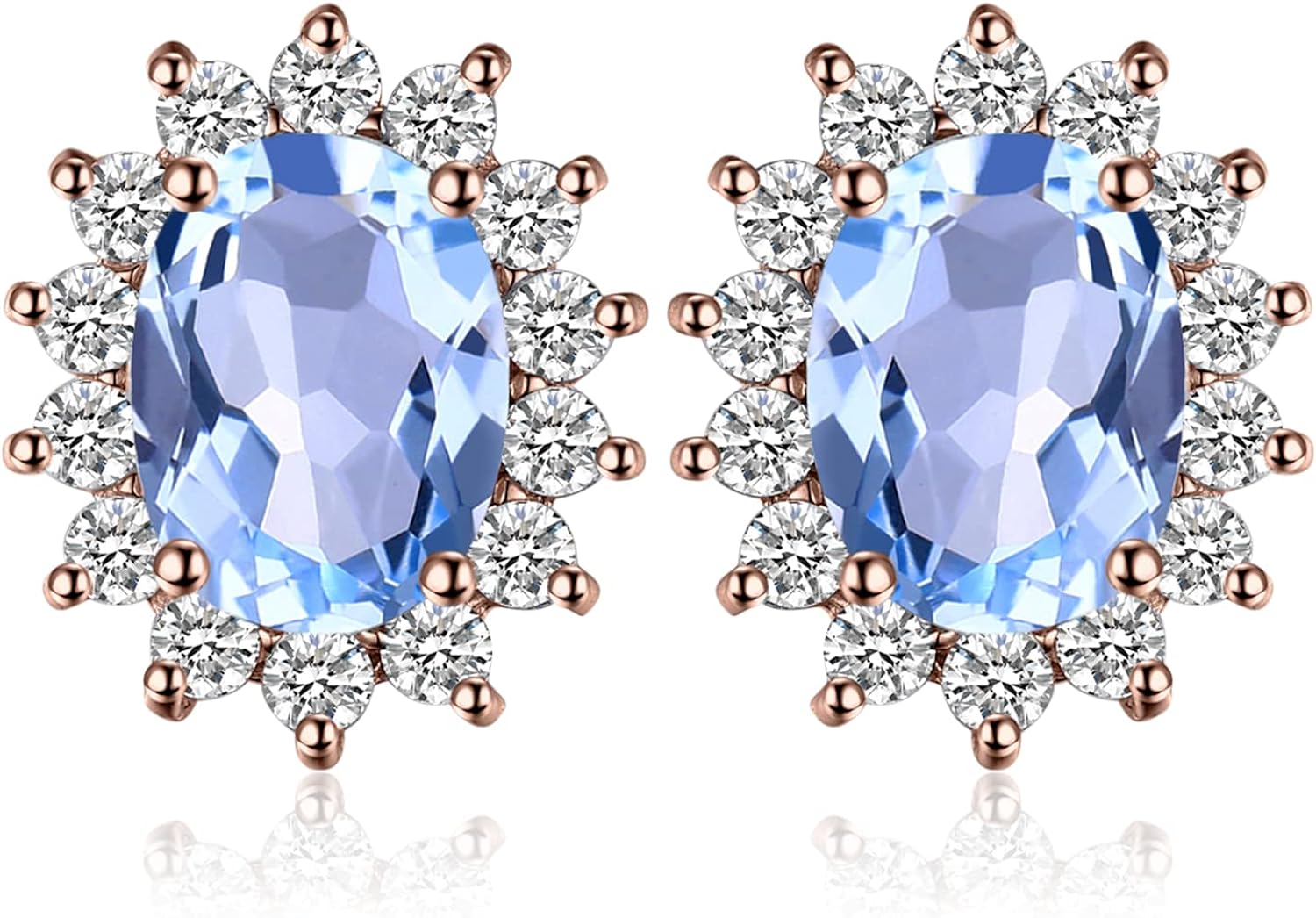 Vintage Moissanite Emerald Ruby Stud Earrings 14k Gold Plated 925 Sterling Silver Earrings | Mix Mix Style [Hot Seller]-Mix MIx Style