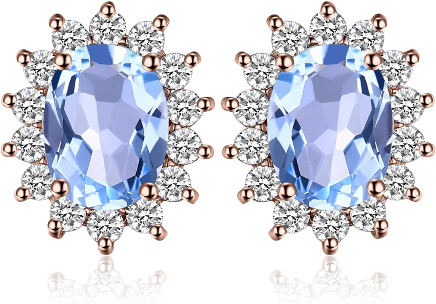 Vintage Moissanite Emerald Ruby Stud Earrings 14k Gold Plated 925 Sterling Silver Earrings | Mix Mix Style [Hot Seller]-Mix MIx Style