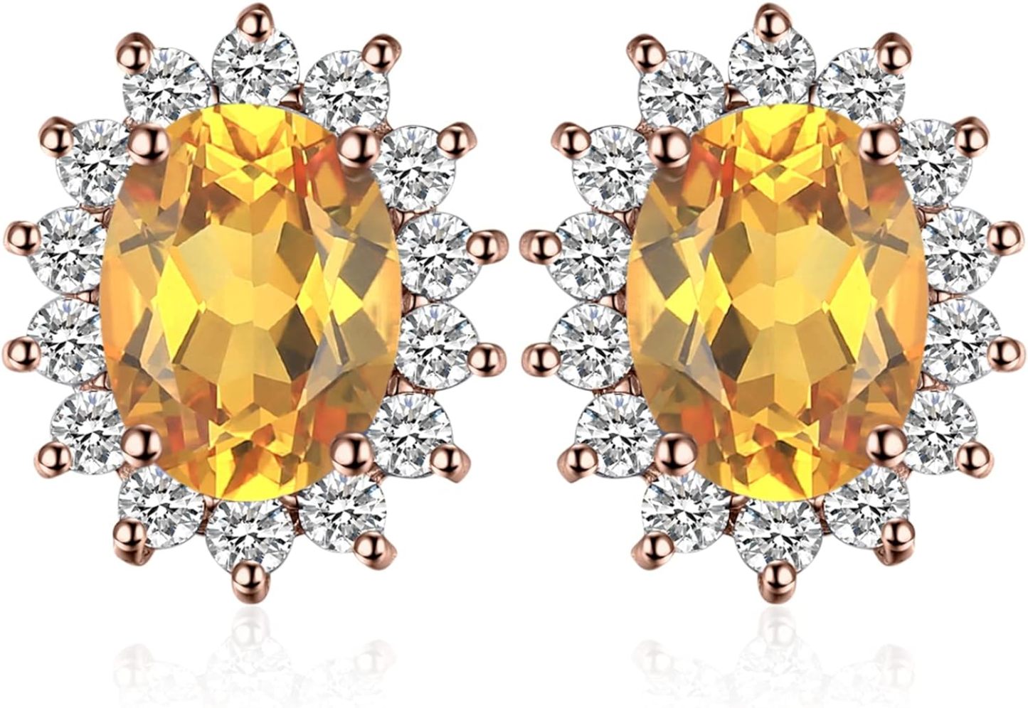 Vintage Moissanite Emerald Ruby Stud Earrings 14k Gold Plated 925 Sterling Silver Earrings | Mix Mix Style [Hot Seller]-Mix MIx Style