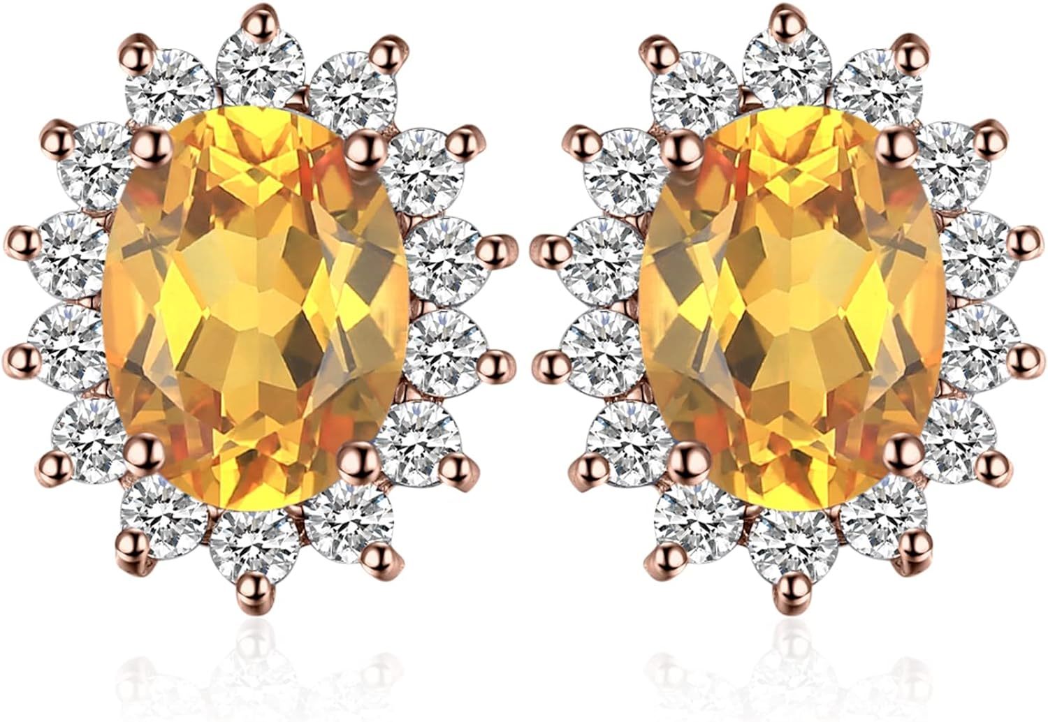 Vintage Moissanite Emerald Ruby Stud Earrings 14k Gold Plated 925 Sterling Silver Earrings | Mix Mix Style [Hot Seller]-Mix MIx Style