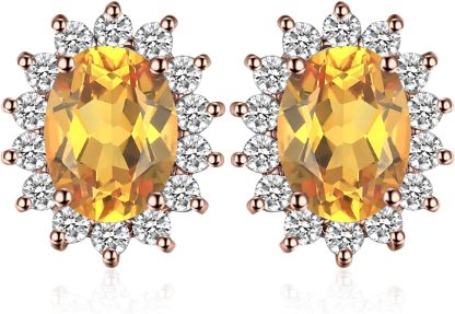 Vintage Moissanite Emerald Ruby Stud Earrings 14k Gold Plated 925 Sterling Silver Earrings | Mix Mix Style [Hot Seller]-Mix MIx Style