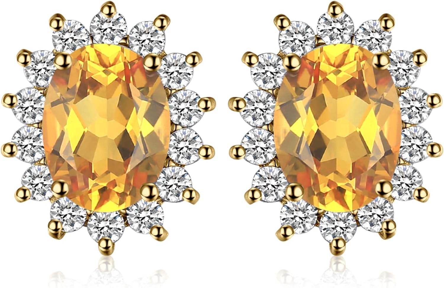 Vintage Moissanite Emerald Ruby Stud Earrings 14k Gold Plated 925 Sterling Silver Earrings | Mix Mix Style [Hot Seller]-Mix MIx Style