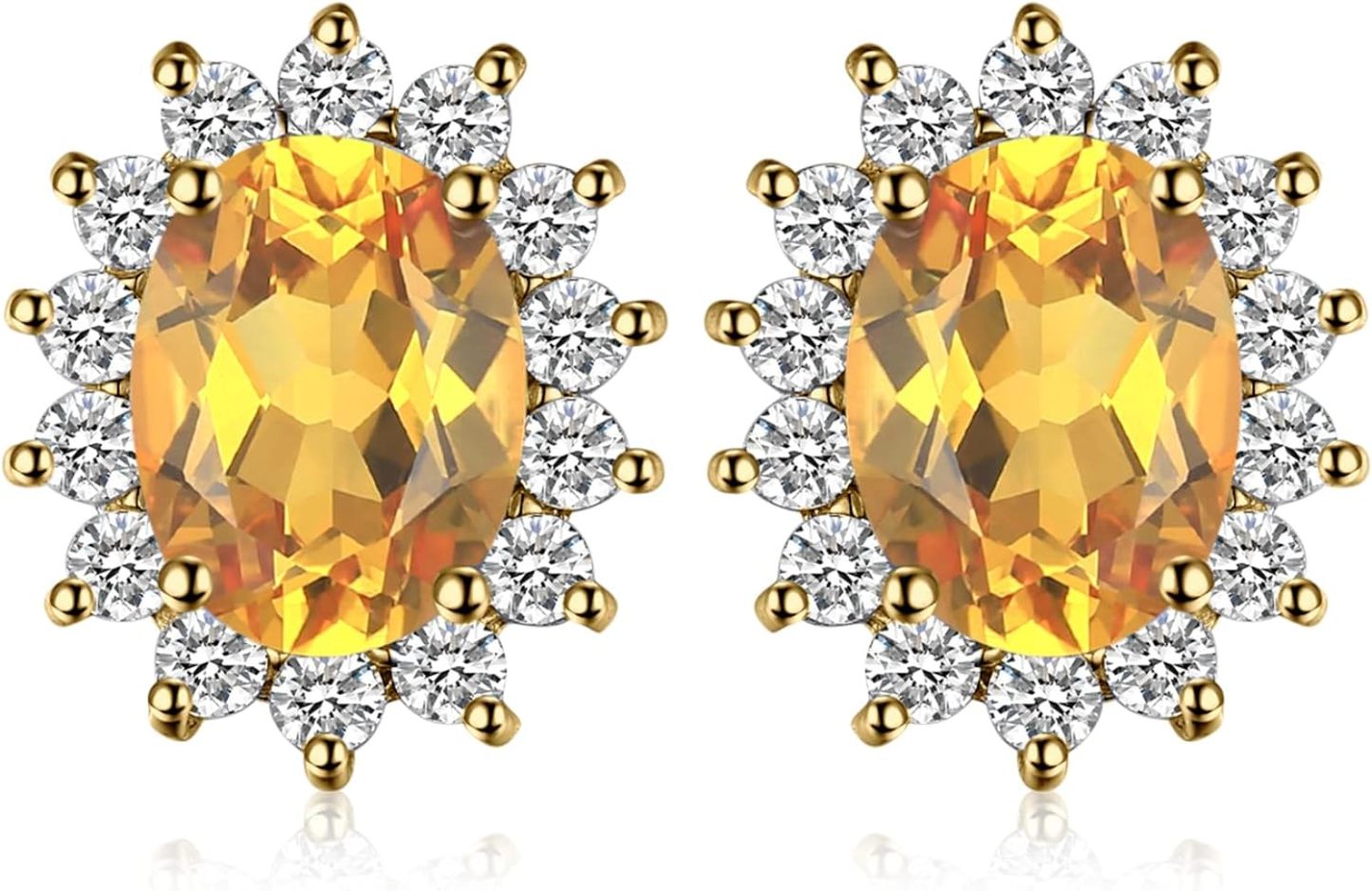 Vintage Moissanite Emerald Ruby Stud Earrings 14k Gold Plated 925 Sterling Silver Earrings | Mix Mix Style [Hot Seller]-Mix MIx Style