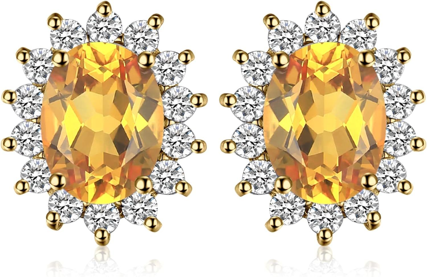 Vintage Moissanite Emerald Ruby Stud Earrings 14k Gold Plated 925 Sterling Silver Earrings | Mix Mix Style [Hot Seller]-Mix MIx Style