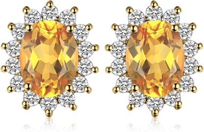 Vintage Moissanite Emerald Ruby Stud Earrings 14k Gold Plated 925 Sterling Silver Earrings | Mix Mix Style [Hot Seller]-Mix MIx Style