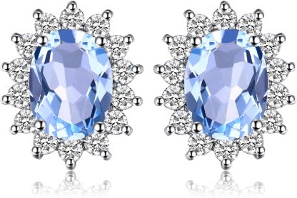 Vintage Moissanite Emerald Ruby Stud Earrings 14k Gold Plated 925 Sterling Silver Earrings | Mix Mix Style [Hot Seller]-Mix MIx Style