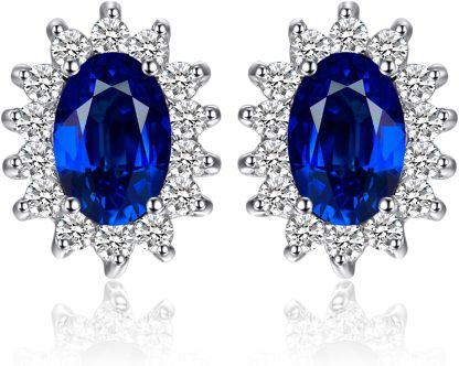 Vintage Moissanite Emerald Ruby Stud Earrings 14k Gold Plated 925 Sterling Silver Earrings | Mix Mix Style [Hot Seller]-Mix MIx Style