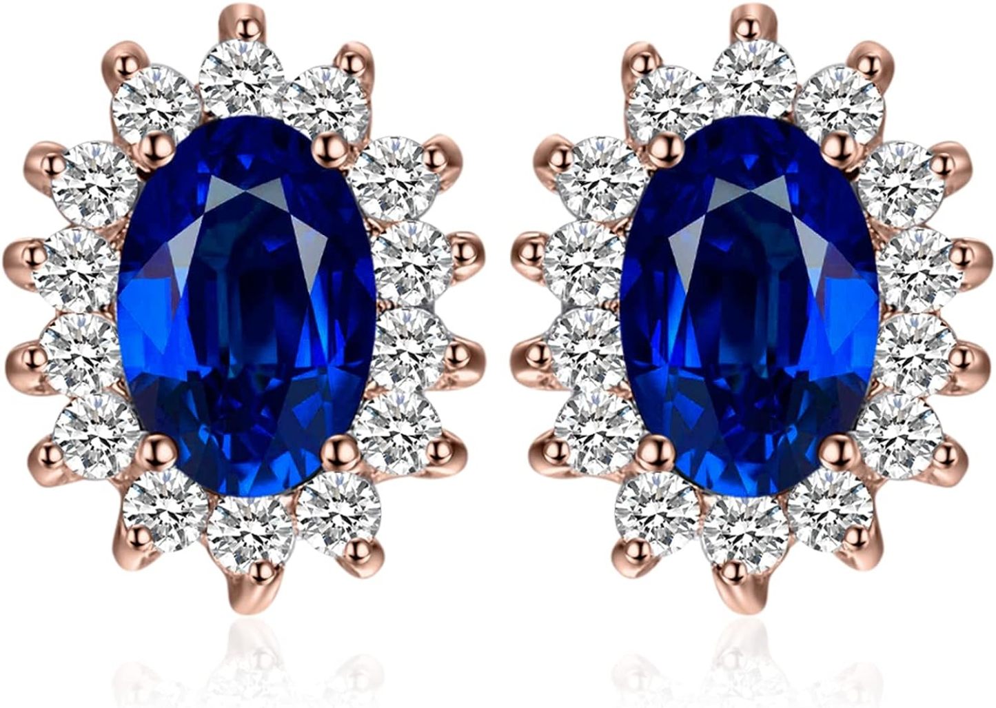 Vintage Moissanite Emerald Ruby Stud Earrings 14k Gold Plated 925 Sterling Silver Earrings | Mix Mix Style [Hot Seller]-Mix MIx Style