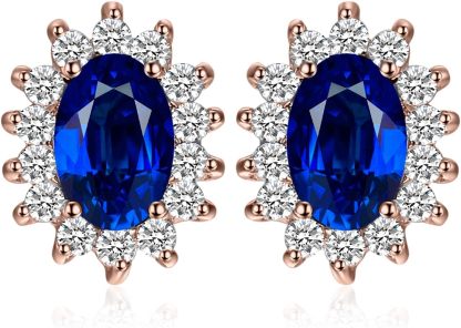 Vintage Moissanite Emerald Ruby Stud Earrings 14k Gold Plated 925 Sterling Silver Earrings | Mix Mix Style [Hot Seller]-Mix MIx Style