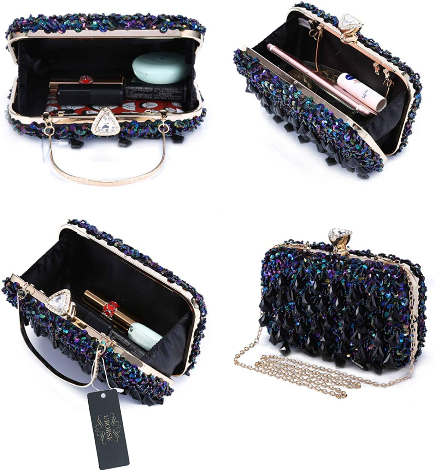 Women Clutch Wedding Purse Rhinestone Crystal Beaded Bags  Handbag for Women  Evening Bags | Mix Mix Style [Hot Seller]-Mix MIx Style