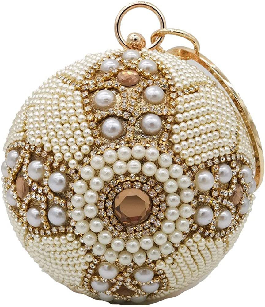 Dazzling Crystal Tassel Women Evening Bag Round Wedding Cocktail Wristlets Handbag Purse | Mix Mix Style [Hot Seller]-Mix MIx Style