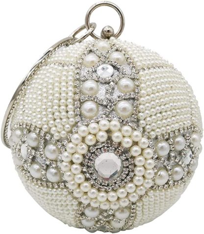 Dazzling Crystal Tassel Women Evening Bag Round Wedding Cocktail Wristlets Handbag Purse | Mix Mix Style [Hot Seller]-Mix MIx Style