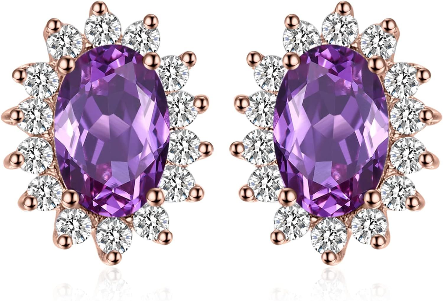 Vintage Moissanite Emerald Ruby Stud Earrings 14k Gold Plated 925 Sterling Silver Earrings | Mix Mix Style [Hot Seller]-Mix MIx Style