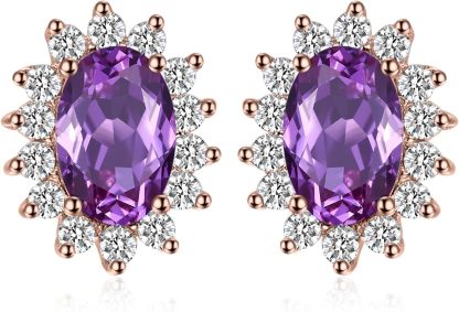 Vintage Moissanite Emerald Ruby Stud Earrings 14k Gold Plated 925 Sterling Silver Earrings | Mix Mix Style [Hot Seller]-Mix MIx Style