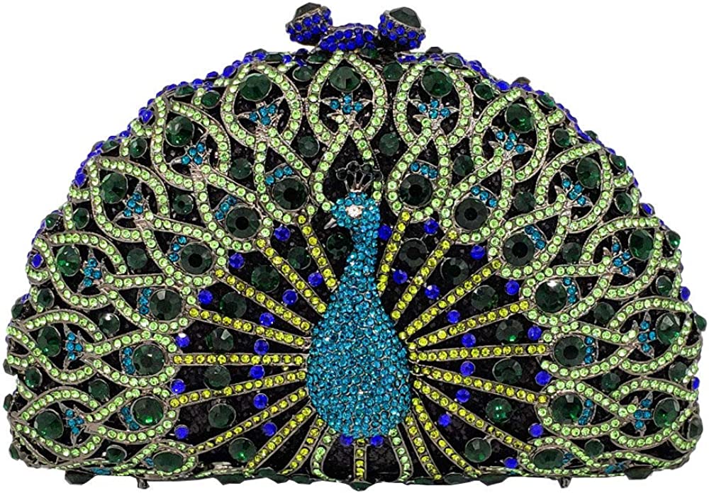 Elegant Crystal Clutches For Women Peacock Clutch Bag Evening Purses and Handbags | Mix Mix Style [Hot Seller]-Mix MIx Style