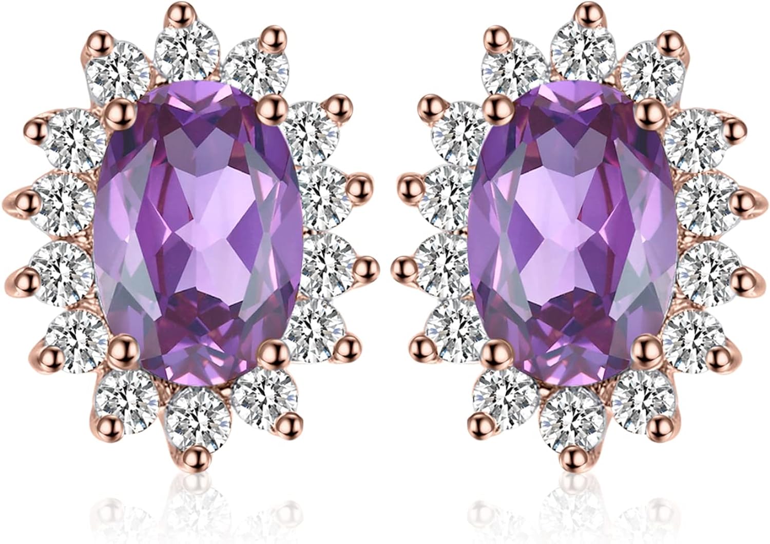 Vintage Moissanite Emerald Ruby Stud Earrings 14k Gold Plated 925 Sterling Silver Earrings | Mix Mix Style [Hot Seller]-Mix MIx Style