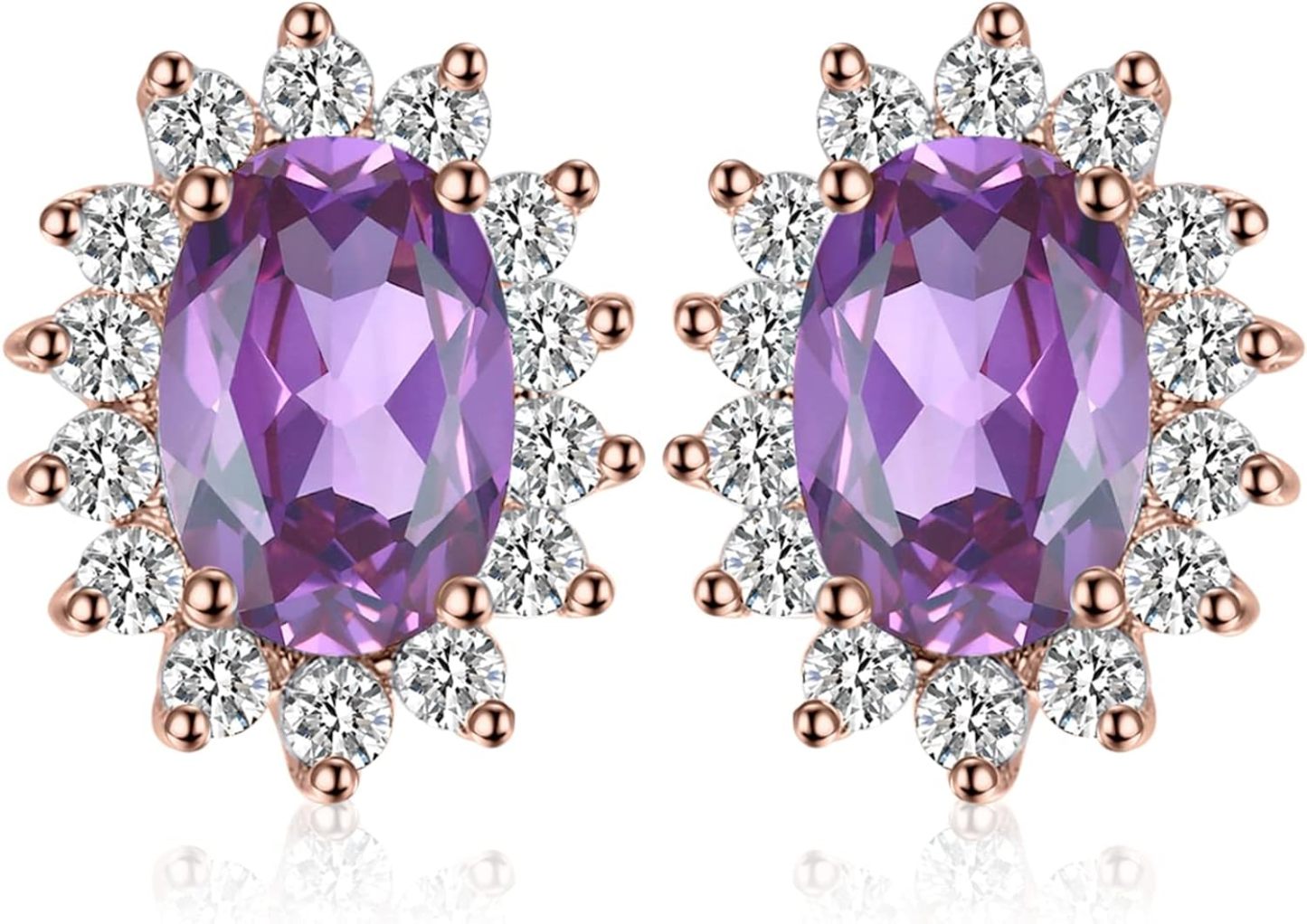 Vintage Moissanite Emerald Ruby Stud Earrings 14k Gold Plated 925 Sterling Silver Earrings | Mix Mix Style [Hot Seller]-Mix MIx Style