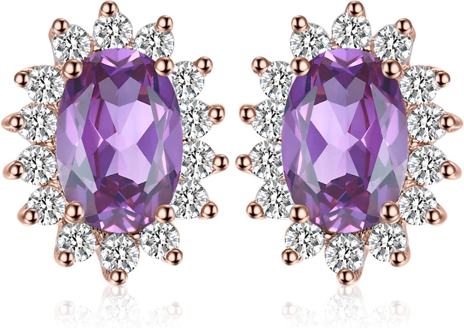 Vintage Moissanite Emerald Ruby Stud Earrings 14k Gold Plated 925 Sterling Silver Earrings | Mix Mix Style [Hot Seller]-Mix MIx Style