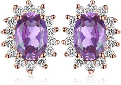 Vintage Moissanite Emerald Ruby Stud Earrings 14k Gold Plated 925 Sterling Silver Earrings | Mix Mix Style [Hot Seller]-Mix MIx Style