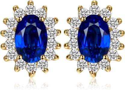 Vintage Moissanite Emerald Ruby Stud Earrings 14k Gold Plated 925 Sterling Silver Earrings | Mix Mix Style [Hot Seller]-Mix MIx Style