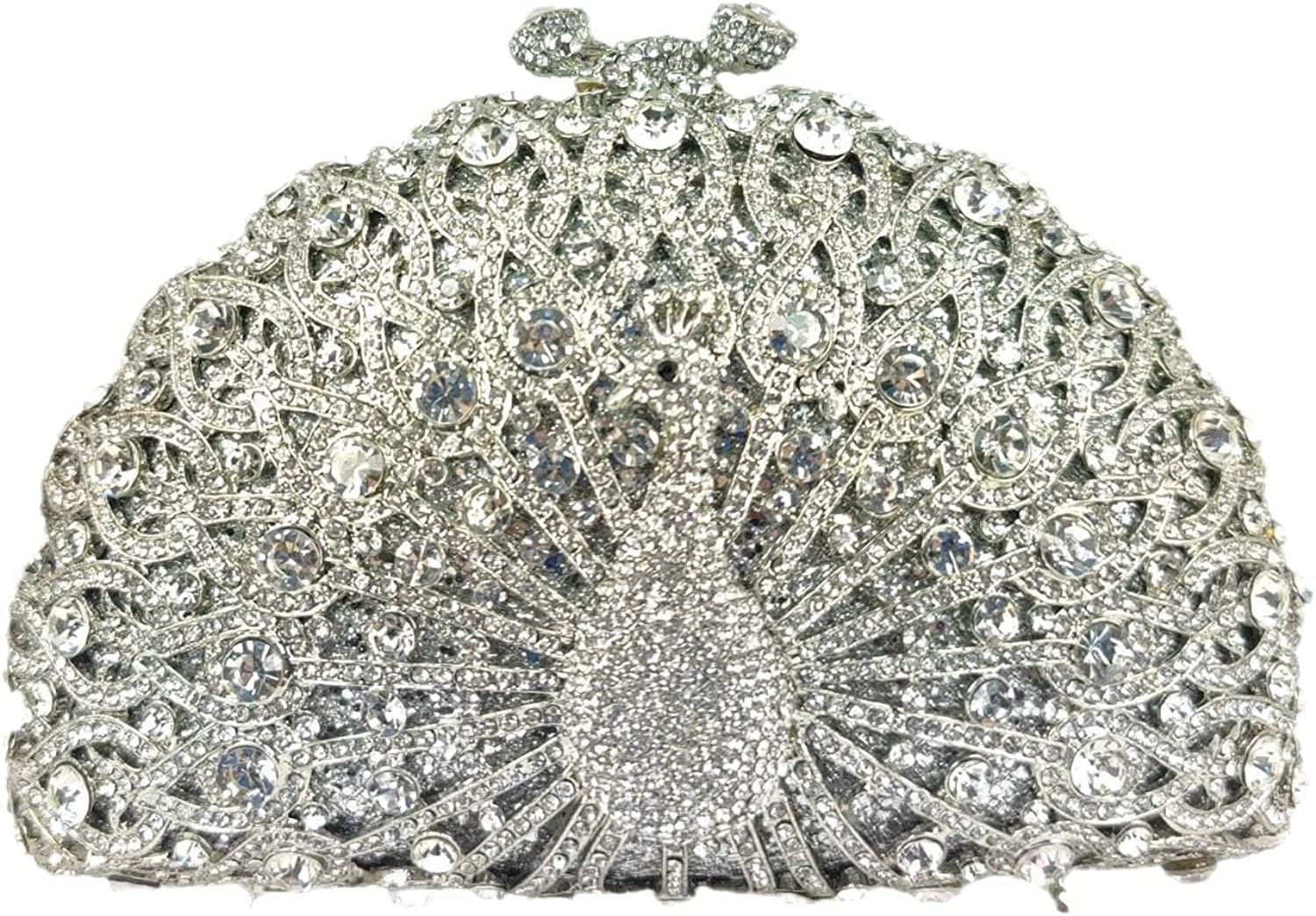 Elegant Crystal Clutches For Women Peacock Clutch Bag Evening Purses and Handbags | Mix Mix Style [Hot Seller]-Mix MIx Style