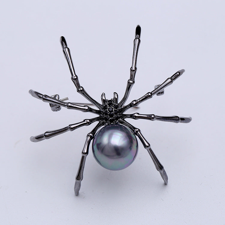 New Korean fashion personality black spider zircon brooch female corsage female gift men and women accessories wholesale-Mix MIx Style