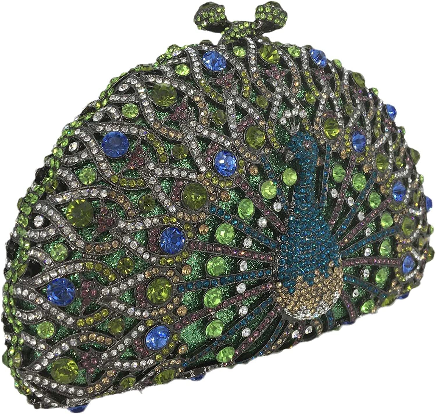 Elegant Crystal Clutches For Women Peacock Clutch Bag Evening Purses and Handbags | Mix Mix Style [Hot Seller]-Mix MIx Style