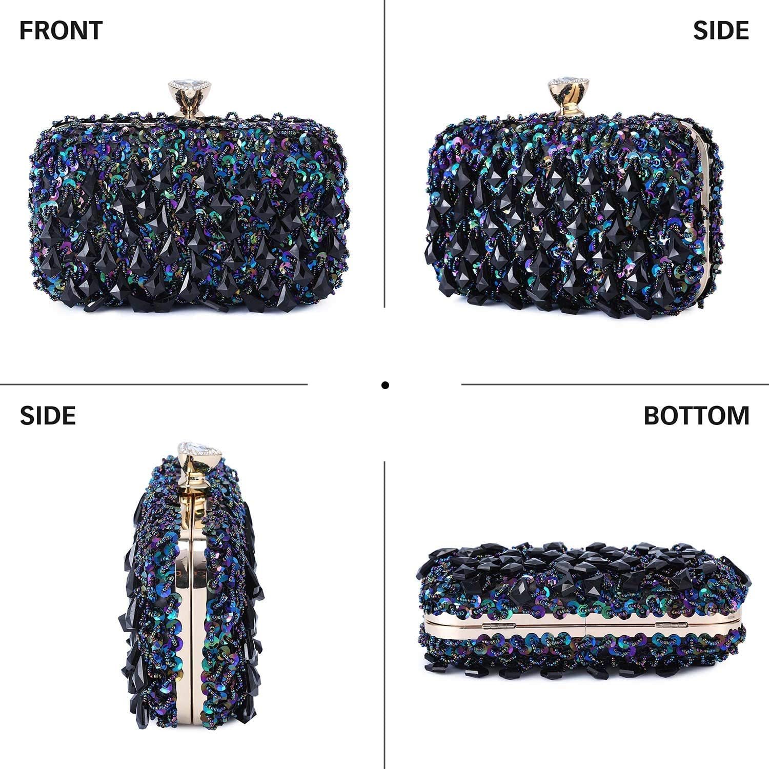 Women Clutch Wedding Purse Rhinestone Crystal Beaded Bags  Handbag for Women  Evening Bags | Mix Mix Style [Hot Seller]-Mix MIx Style