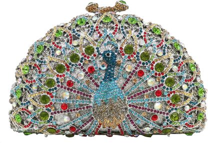 Elegant Crystal Clutches For Women Peacock Clutch Bag Evening Purses and Handbags | Mix Mix Style [Hot Seller]-Mix MIx Style