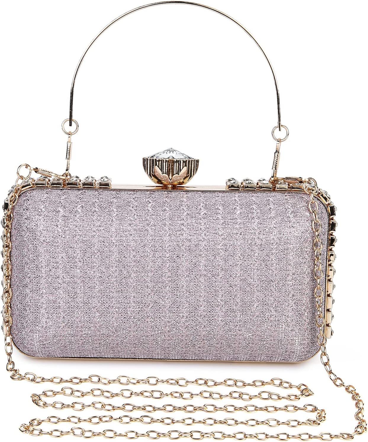 Diamond Evening Ladies Hard Shell Clutches With Detachable Chain Strap for Parties Wedding Clubs Evening Bags | Mix Mix Style [Hot Seller]-Mix MIx Style