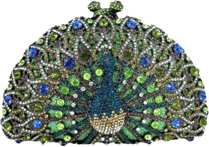 Elegant Crystal Clutches For Women Peacock Clutch Bag Evening Purses and Handbags | Mix Mix Style [Hot Seller]-Mix MIx Style