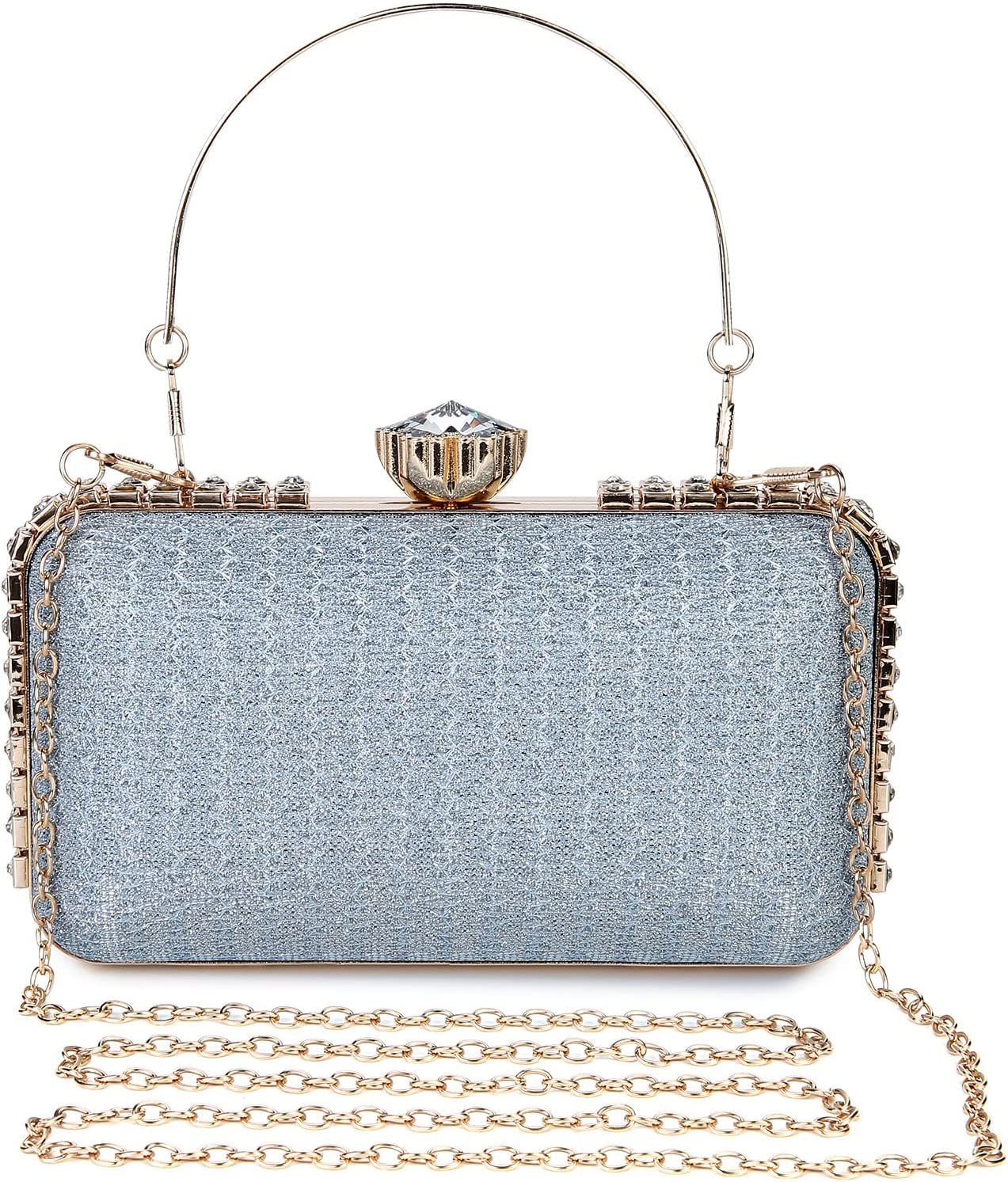 Diamond Evening Ladies Hard Shell Clutches With Detachable Chain Strap for Parties Wedding Clubs Evening Bags | Mix Mix Style [Hot Seller]-Mix MIx Style