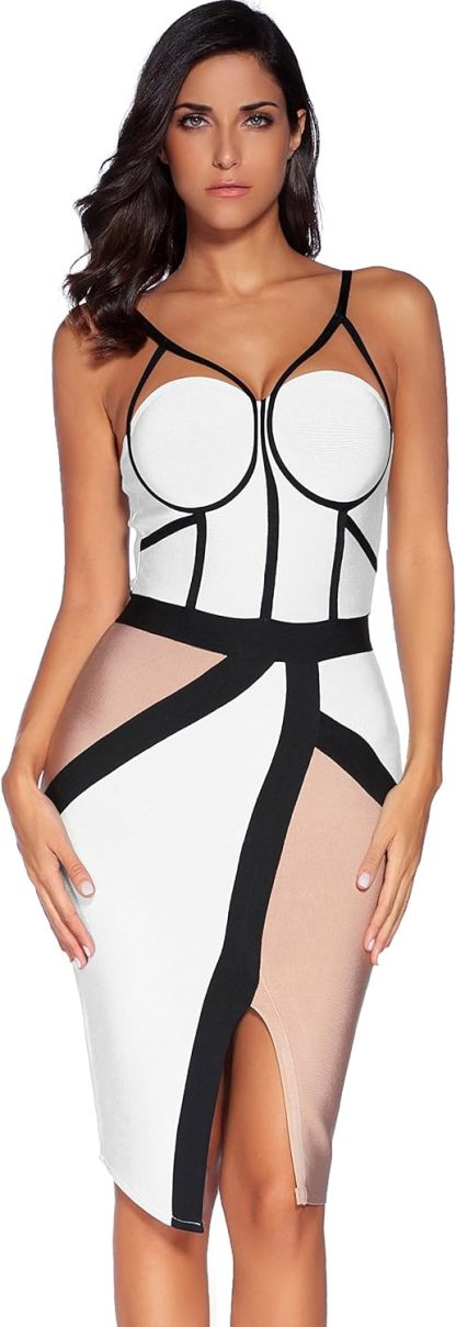 Sleeveless Rayon Bandage Bodycon Strap Dress | Mix Mix Style [Hot Seller]-Mix MIx Style