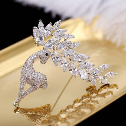 New cute deer brooch for women Korean style fashionable zircon animal versatile creative accessories wholesale-Mix MIx Style