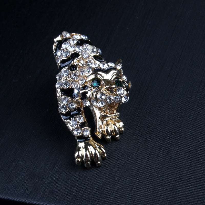 Leopard Leopard Embellished Retro Pendant Akoya Pearl Diamond Luxury 18k Gold Plated Necklace Earring Bracelet Jewelry Set | Mix Mix Style-Mix MIx Style