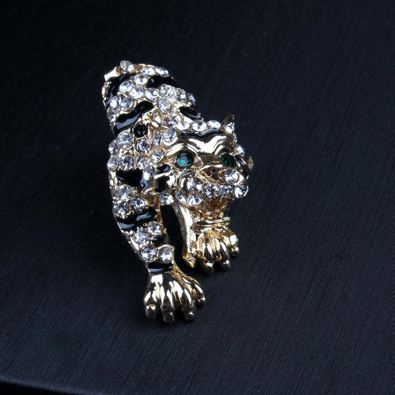 Leopard Leopard Embellished Retro Pendant Akoya Pearl Diamond Luxury 18k Gold Plated Necklace Earring Bracelet Jewelry Set | Mix Mix Style-Mix MIx Style