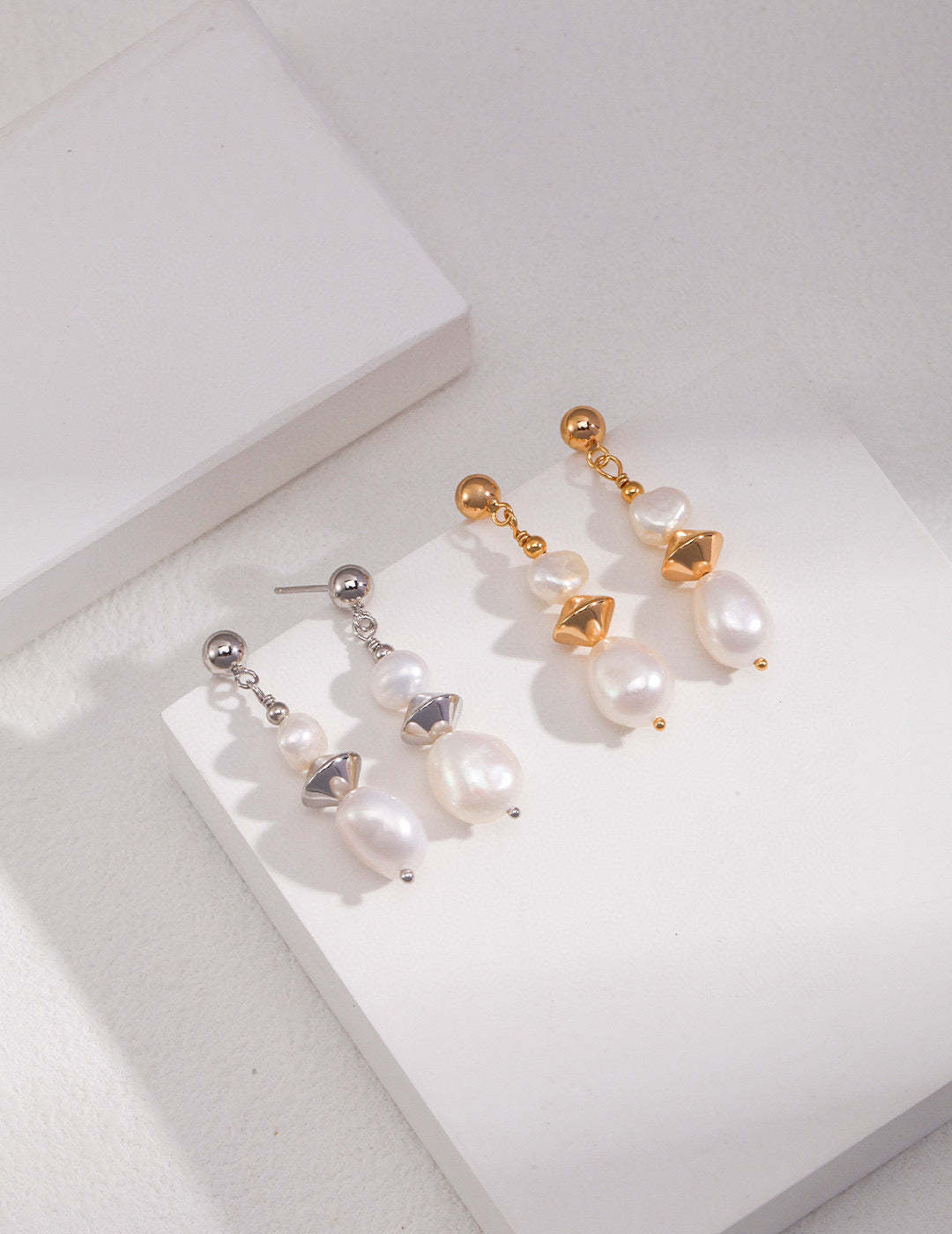s925 Sterling Silver and Akoya Pearl Drop Earrings | Mix Mix Style-Mix MIx Style