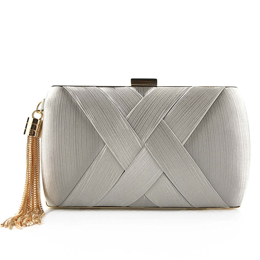 hand-held evening bag satin fashion fringed dress bridal  Handbags & Evening Bags | Mix Mix Style [Hot Seller]-Mix MIx Style