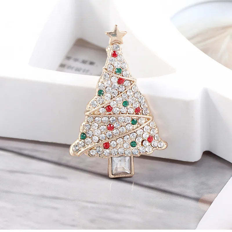 Christmas Tree Brooches Fashion Colorful Diamonds Xmas Gift Brooch Pins Accessories | Mix Mix Style [Hot Seller]-Mix MIx Style