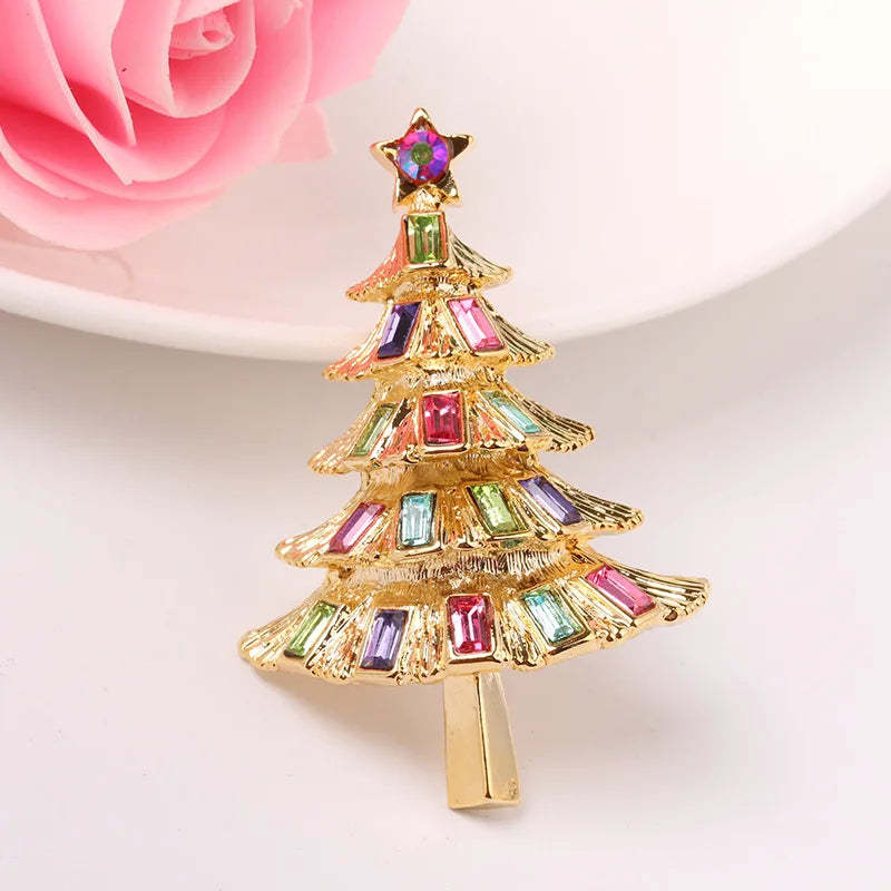 Christmas Tree Brooches Fashion Colorful Diamonds Xmas Gift Brooch Pins Accessories | Mix Mix Style [Hot Seller]-Mix MIx Style