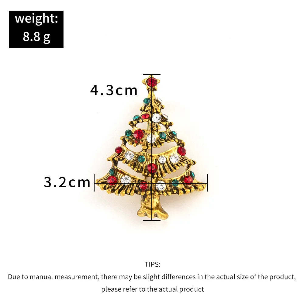 Christmas Tree Brooches Fashion Colorful Diamonds Xmas Gift Brooch Pins Accessories | Mix Mix Style [Hot Seller]-Mix MIx Style
