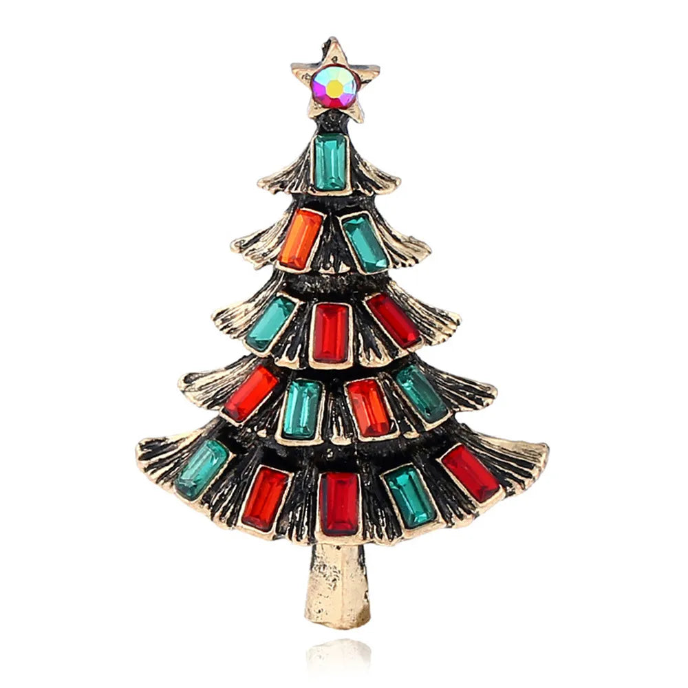 Christmas Tree Brooches Fashion Colorful Diamonds Xmas Gift Brooch Pins Accessories | Mix Mix Style [Hot Seller]-Mix MIx Style