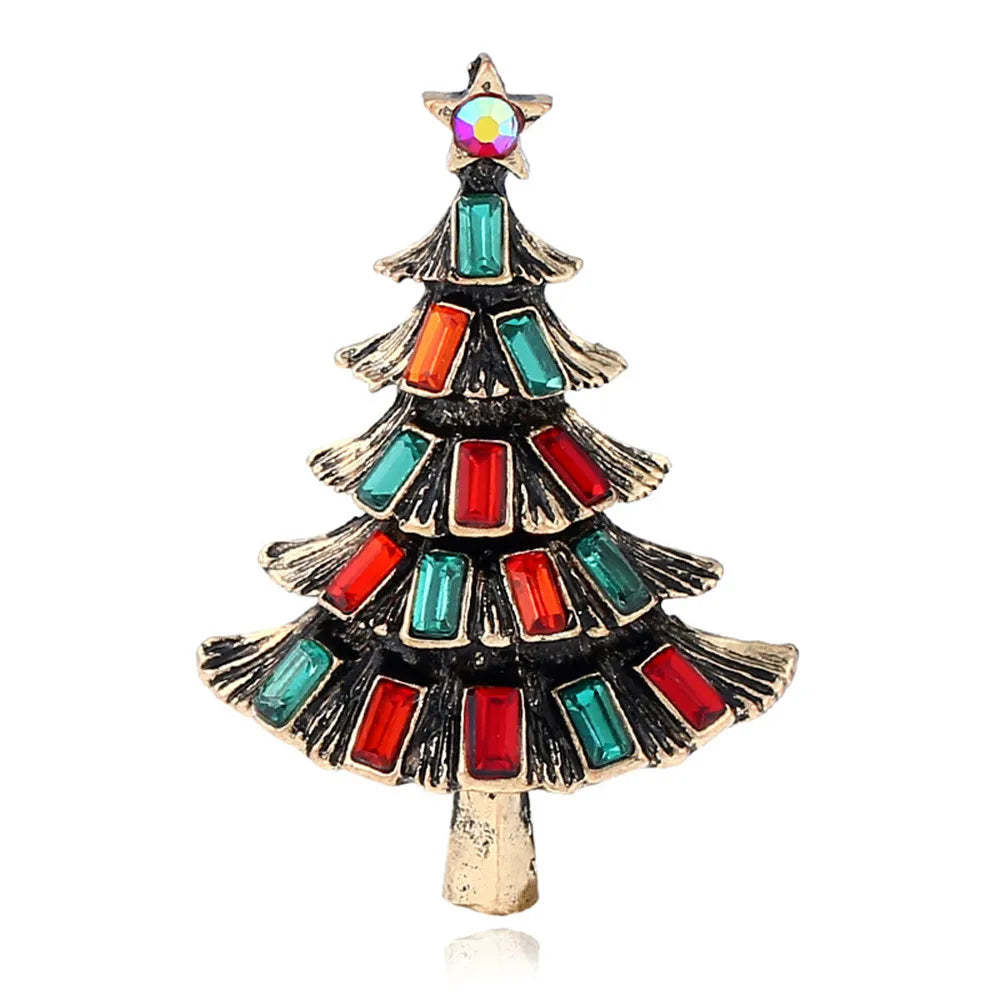 Christmas Tree Brooches Fashion Colorful Diamonds Xmas Gift Brooch Pins Accessories | Mix Mix Style [Hot Seller]-Mix MIx Style