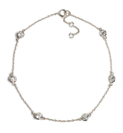 Moissanite Diamond s925 Sterling Silver Chain Anklet | Mix Mix Style [Hot Seller]-Mix MIx Style